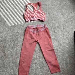 Heather orange Gymshark 3/4 legging